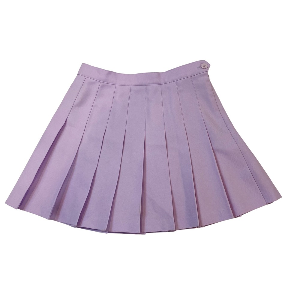 American Apparel Pleated Tennis Skirt Lilac Purple Preppy Y2K Made in USA MEDIUM